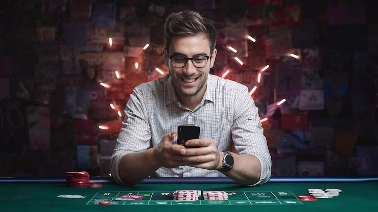 Antarmuka aplikasi mobile nabung77 menampilkan dashboard utama dengan permainan kasino live dan taruhan olahraga